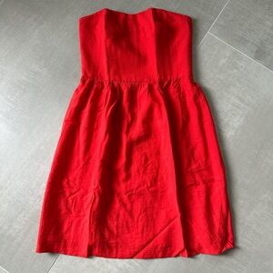 LOFT Vibrant Red Strapless Dress